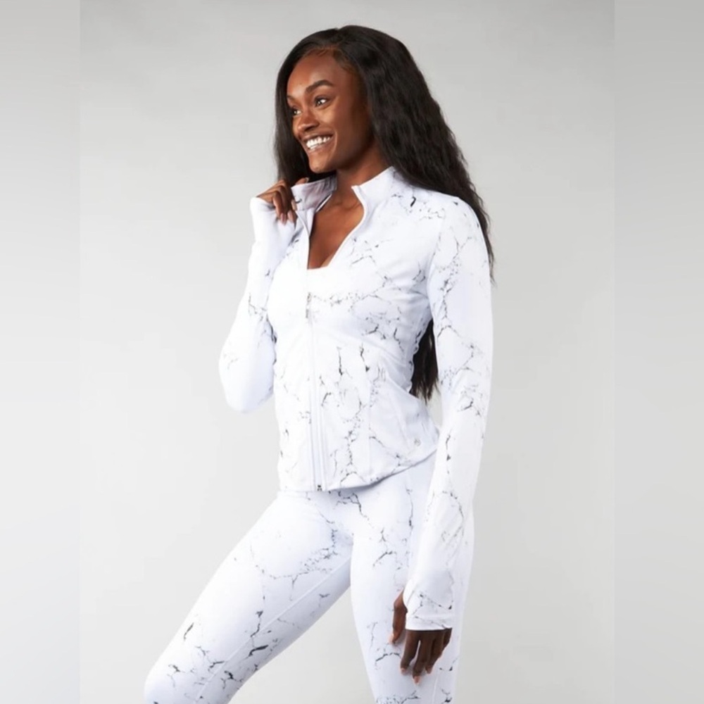 L Buffbunny White Marble Jacket